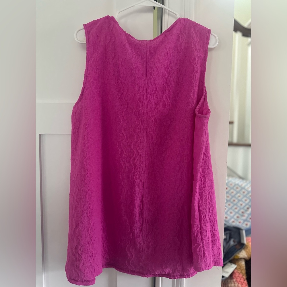 Andree by Unit Relaxed Pink Ribbed Tank Top - Picture 5 of 7